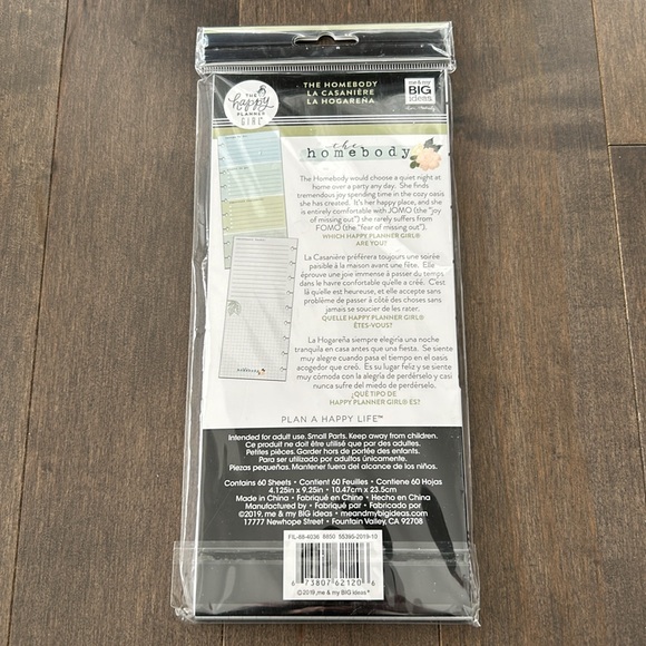 ME & MY BIG IDEAS Happy Planner Homebody Paper Bundle, Skinny Planner Sheets - Picture 5 of 6